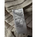 Pilcro Semi Sheer Metallic Knit Lettuce Hem Beige Mock Neck Sweater Size Medium Tan Photo 9