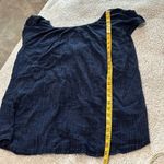 Kona Sol  Women's M Crinkle Crepe Swimsuit Cover Up Navy Blue Light Airy Beach Photo 5