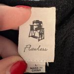 Flawless  Waffle Knit Cropped Black‎ Jumpsuit Large EUC Photo 2