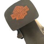 Harley~Davidson Moto Square Toe Bootie Sz 9 Side Zip Leather Black 3” Heel Biker Photo 4