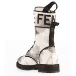 Fendi  Tie Dye Grey White Black Outlined Combat Boots Photo 14