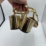 J.Crew Factory T-Strap Heels in Gold CD246 Size 8.5 wedding holiday work event Photo 3