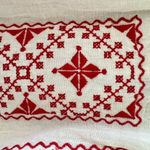 Savana White Red Embroidered Ethnic Festival Long Sleeves Top SZ M #2490 White Photo 6