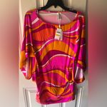 Trina Turk NEW Women's Medium Vivid Vista Swim Tunic Dress Beach Swim Coverup Photo 4