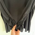 Susan Graver Women Black Liquid Knit Keyhole Blouse Size 1X Feminine Slinky Photo 4