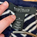 White House | Black Market Navy Chevron Sweater Top Tunic Women Medium Photo 8