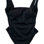 BODEN Square Neck One Piece Bathing Suit Swimsuit Classic Black size 4 Photo 0