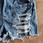 American Eagle  Mom Short Stretch Distressed High Rise Denim Jean Shorts Size 16 Photo 2