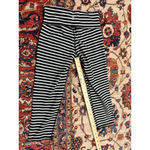 Athleta  Striped Crop Leggings Black White XS High Rise Stretch Yoga Pants Capri Photo 7