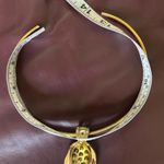 Vintage Y2K Cheetah Print Pendant Gold Choker Photo 2