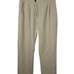 Abercrombie & Fitch Criss Cross Tailored Wide Leg Trousers in Tan Size S Short Photo 3