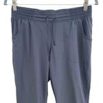 Athleta  lightweight ruched gray cropped ankle drawstring pant Photo 2