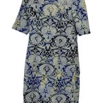 Betsey Johnson  blue brocade short‎ sleeved dress 6 Photo 0