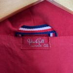 Brandy Melville  John Galt Cotton Red Zip Up Jacket Hooded Windbreaker Photo 5