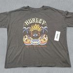 Hurley NWT  Shirt Womens S Grey The Eye of The Paradise Boyfriend Tee Photo 0
