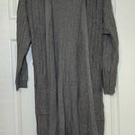 Two Sisters  Heather Gray Longline Cardigan distressed artsy cozy casual minimal Photo 0