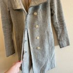 Aritzia Babaton Gray Button Front Wool Midi Length Connor Coat Photo 13