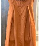 Max and Cleo NWOT  rust and cream sleeveless dress. Sz 4  Photo 2