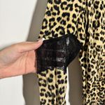 Zara Basic Top Women S Chetah Leopard Lace Illusion Mobwife CB92S Y2K Bratz Fall Black Photo 3