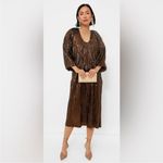 Tuckernuck Hyacinth House Dorinda Midi Dress Size XS Bronze Metallic Holiday Photo 1