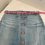 AG Adriano Goldschmied  womens Lula braided light wash denim pencil skirt Photo 9