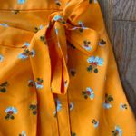 orange and white floral midi wrap skirt Size 6 Photo 2