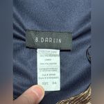 NWT B. Darlin Gold and Purple Metallic One Shoulder Lined Dress size 3/4 Photo 7