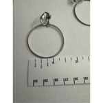 Vintage Havana Vintage Y2K Womens Dainty Silver Tone Drop Clip On Hoop Earrings Lightweight 90s Photo 3