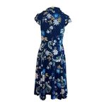 Blue colored flower dress Size M Photo 1
