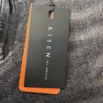 Risen Women's High Rise Distressed Raw Hem Flare Jeans 32/15 NWT Black Size undefined Photo 8