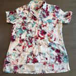 Bexleys Edition Women's Cotton Floral Print Short Sleeve Shirt‎ Top White Size 40 Photo 0