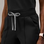 FIGS High Waisted Salina FORMx Wide Leg Scrub Pants in Black, Size XXS Petite Photo 2