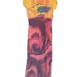 Free People Maxi Dress Size small Keanu Short Sleeve Multicolor Crewneck Photo 3