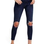 Free People Busted Skinny Jeans 27 Dark Distressed New Fall Winter Photo 0