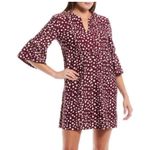 Jude Connally Kerry Dress in Merlot Painted Spot Jude Cloth Red Size L Photo 0