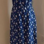 J.Crew Blue and White Floral Maxi Dress Photo 0