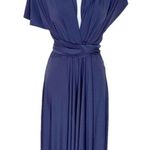Dessy Collection Twist Wrap Dress With Chiffon Overskirt Convertible Infinity Purple Photo 4