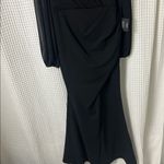 Lulus  Regal Elegance Black Long Sleeve Surplice Mermaid Maxi Dress NWT Medium Photo 9