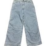 AG Adriano Goldschmied Women's Rosie High Waist Crop Wide Leg Jeans Sz 32 Stripe Photo 2