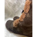 Earth Shoes Brown Suede Winter Boots with Fur Trim & Toggle Closure 10.5 Photo 4