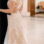 Elegant Lace Wedding Dress White Size 8 Photo 8