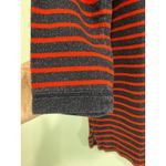 Lands' End Cotton Tunic Top Sweater Size S Boat Neck Striped Red Navy Nautical Photo 3