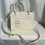 Los Angeles Trading Co. Vegan Leather White Small Tote Bag NWT Photo 0