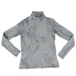 Lululemon  Gray Black Speckled Mock Neck Long Sleeve Top Size 8 Thumb Holes Photo 6