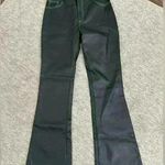 Motel Rocks Zorea Trouser in PU Black with White Stitching Photo 0