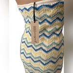 *NWT* Freshman 1996 Knit Chevron Multicolor Maxi Dress S Blue Photo 4