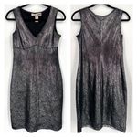 Necessary Objects Vintage Women's Metallic Sleeveless Sheath Dress Black Small Photo 1