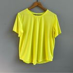 Lululemon High-Neck Running and Training T-Shirt Electric Lemon Yellow Size 12 Photo 4