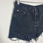 Levi's Levi’s 501 cut off Jean shorts button fly black women’s size 29 casual raw hem Photo 1
