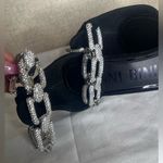 Gianni Bini Black Heels with Silver Chain Detail Photo 4